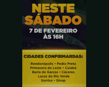 Grande adesivaço patriota será realizado em Mato Grosso neste sábado